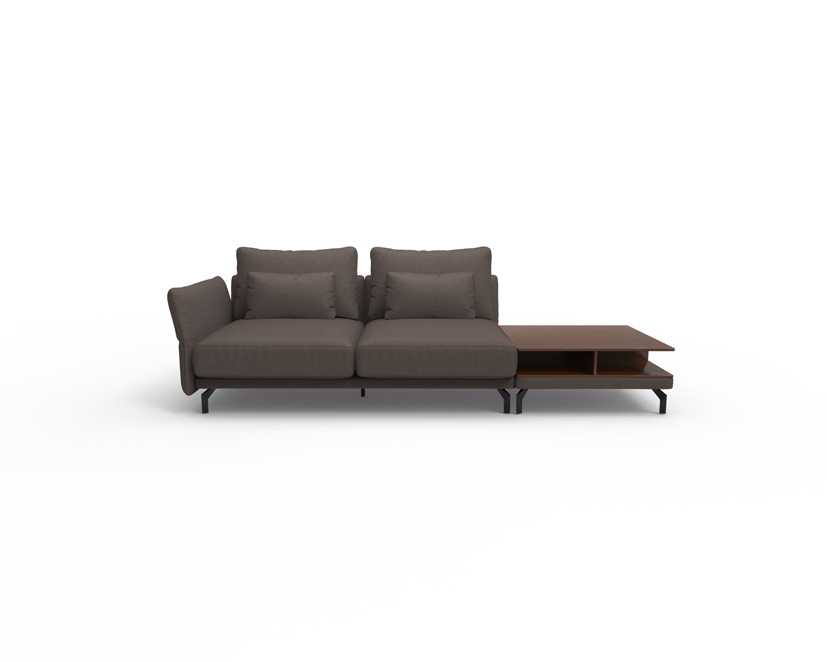 Seagull 2 Seater Sofa with Shelf Table (Right)